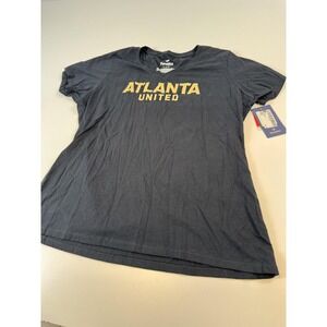 Atlanta United FC Shirt Womens XL Black MLS Soccer Fanatics V-Neck Tee Graphic